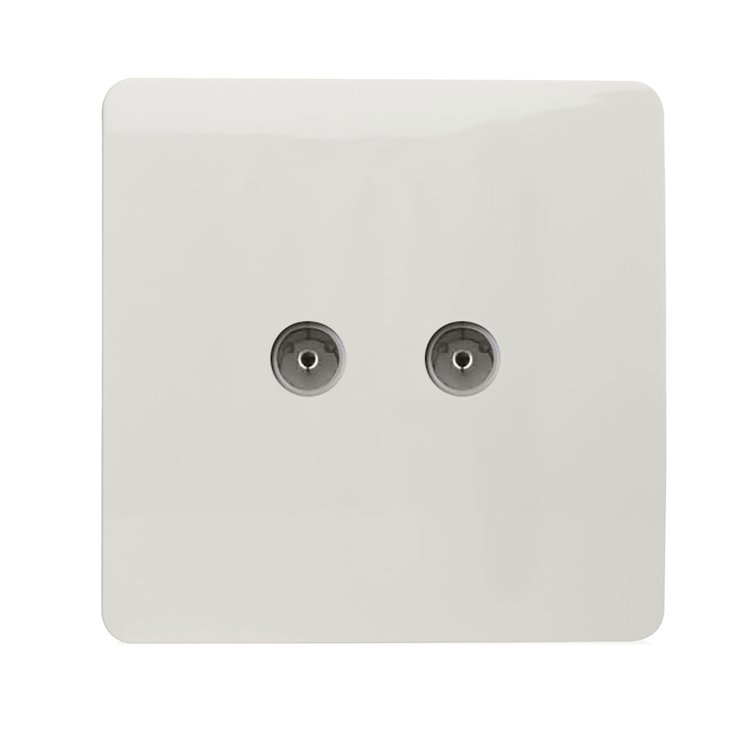 ART-2TVSWH  Twin TV Co-Axial Outlet Ice White